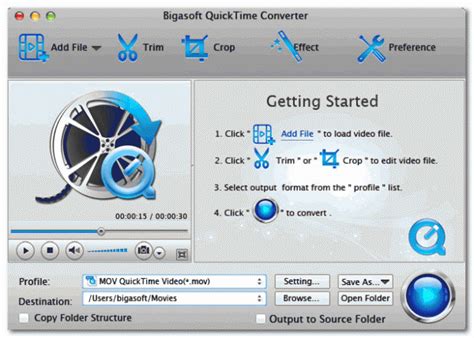 Bigasoft QuickTime Converter For Mac Bigasoft QuickTime Converter For