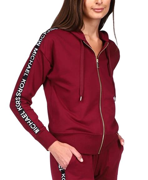 Michael Kors Logo Tape Zipper Hoodie And Reviews Jacket And Blazers