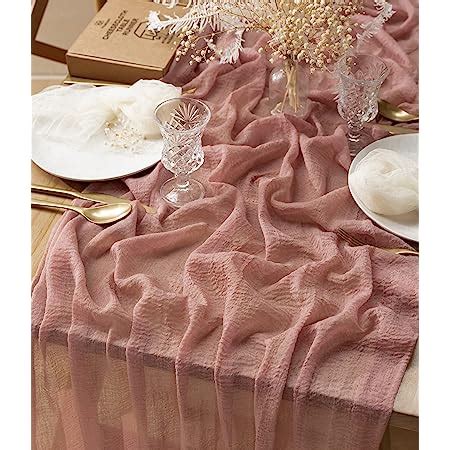 Amazon Ling S Moment 10Ft X 35 Wide Blush Gauze Semi Sheer Table