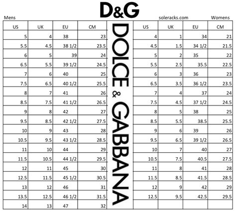 Dolce Gabbana Shoes Size Chart Soleracks