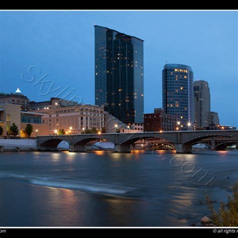 Grand Rapids Skyline Grand Rapids Michigan Cityscape Art - Etsy