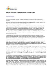 Media Releases Latrobe Health Advocate