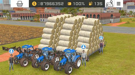 Making Collecting Round Bales In Fs18 Fs18 Gameplay Timelapse