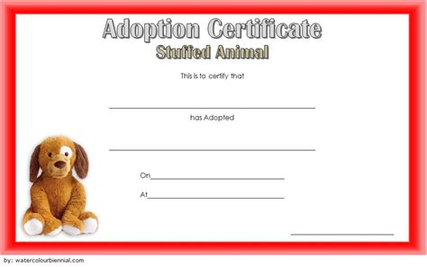 Toy Adoption Certificate Template: Creating A Memorable Experience For ...