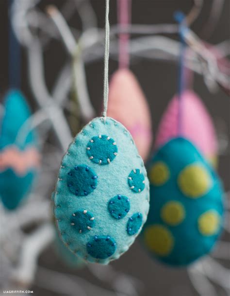 Felt Easter Egg Ornaments Lia Griffith