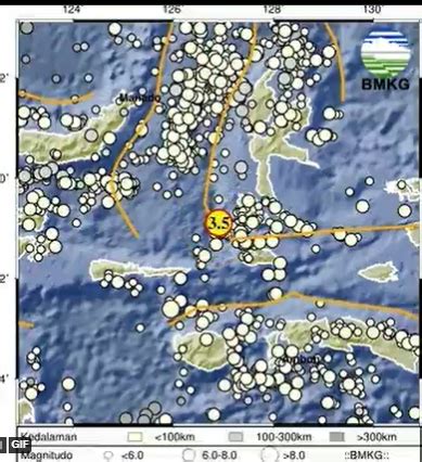 Info Gempa Terkini M 3 5 Di Maluku Utara Hari Ini 18 April 2023