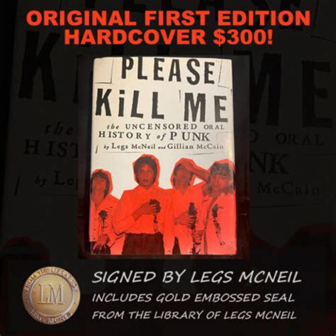 St Edition Hardcover Please Kill Me Signed Personalized By Author