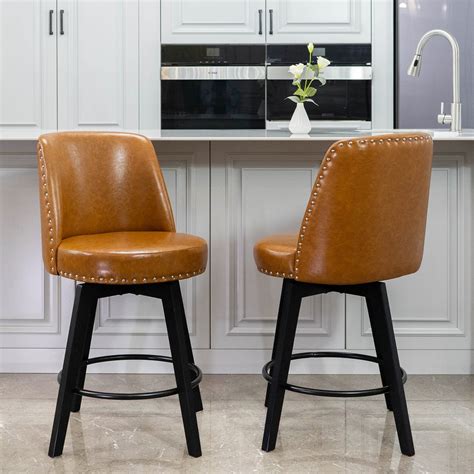 Minceta Counter Stools 26 360 Free Swivel High Back Full Back