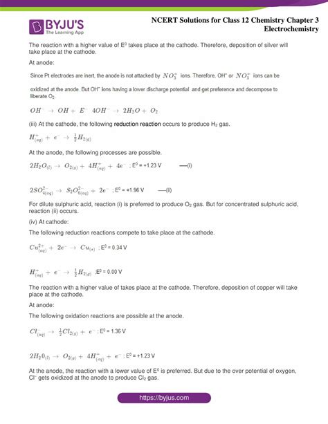 Ncert Solutions For Class 12 Chemistry Chapter 3 Electrochemistry