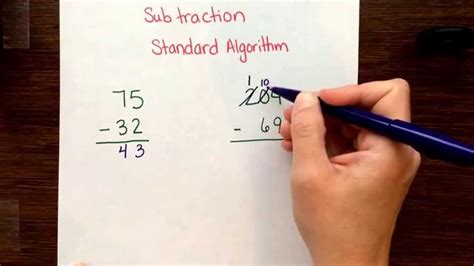 Subtraction Standard Algorithm Youtube