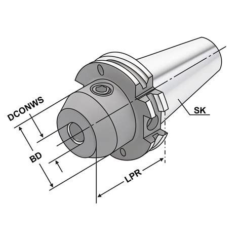 End Mill Holder Weldon Sk Iso End Mill Holders