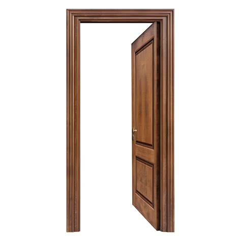 AI generated Open Door Isolated on Transparent Background. Front view