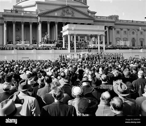 The Capitol Formed The Backdrop As President Harry Truman Delivered His