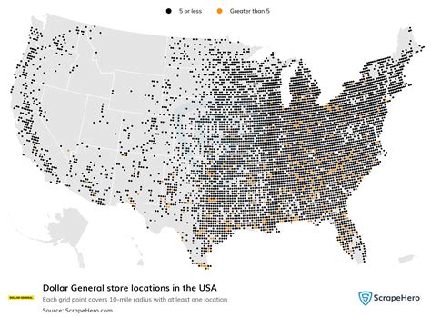 map    dollar general locations     state