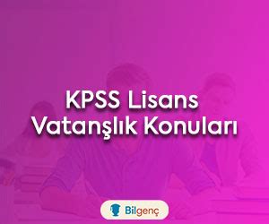 2025 KPSS Lisans Vatandaşlık Konuları ve Soru Dağılımı Bilgenç