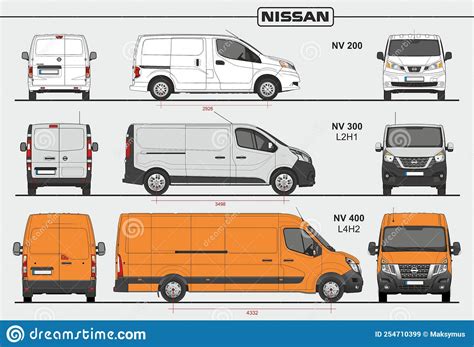 Set Of Nissan Cargo Vans And Minivans 2019 Editorial Stock Image