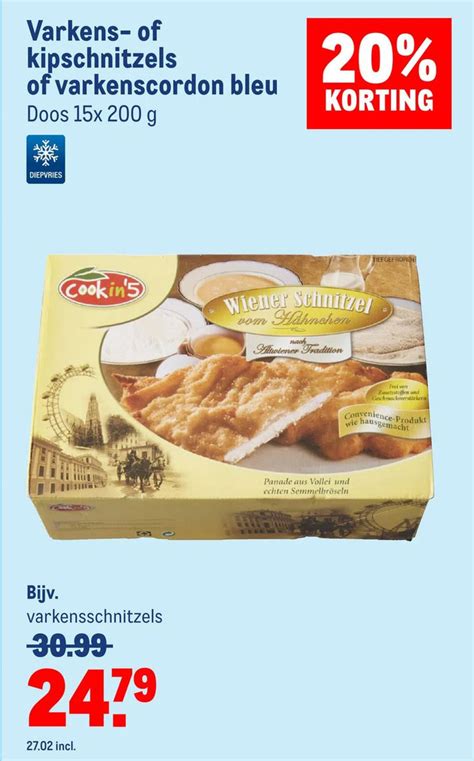 Varkens Of Kipschnitzels Of Varkenscordon Bleu Aanbieding Bij Makro