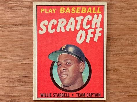 Willie Stargell Topps Play Baseball Scratch Off Card Unscratched