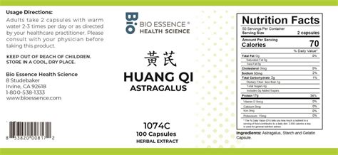 Huang Qi Astragalus Bio Essence Health Science