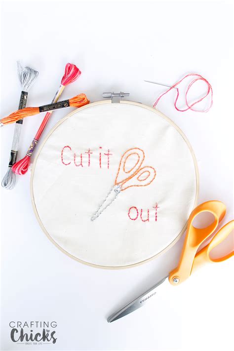 Cut it Out Handstitching Pattern - The Crafting Chicks