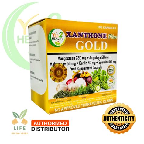 Xanthone Plus Gold Food Supplement Capsule Capsules Box