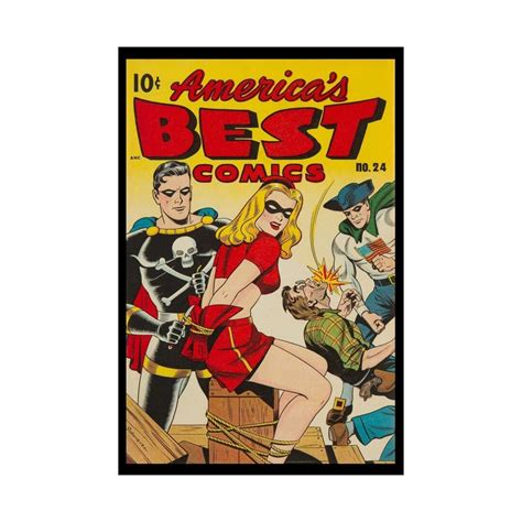 Americas Best Comics 24 1947 Miss Masque Premium Matte Poster Black