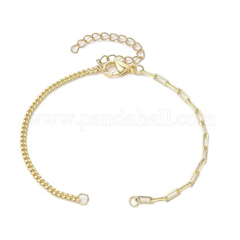 Wholesale Brass Curb Chains And Paperclip Chains Bracelet Makings