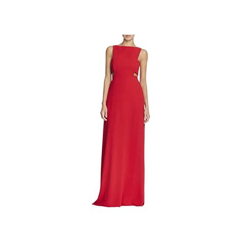 Jill Jill Stuart Womens High Neck Side Cut Out Gown