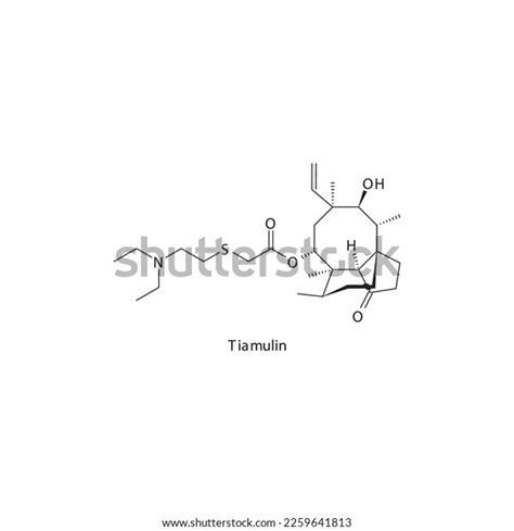 Tiamulin Flat Skeletal Molecular Structure Drug Stock Vector (Royalty ...