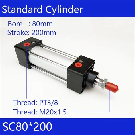 Optional Magnet SC80 200 Free Shipping Standard Air Cylinders 80mm Bore