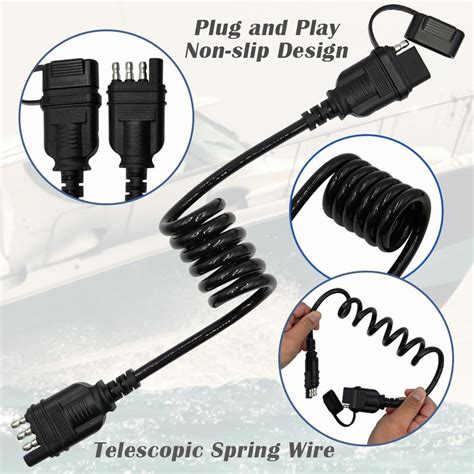 Extensi N De Remolque Plano De Pies Pines Cable En Espiral