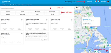 How do I view listings/jobs in my area?