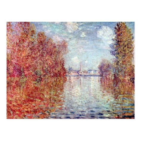 Autumn In Argenteuil By Claude Monet Postcard Claude