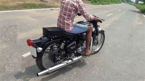 Silencer Sound Of Royal Enfield Standard 350 In Detail Bada Punjab Silencer In Bullet 350