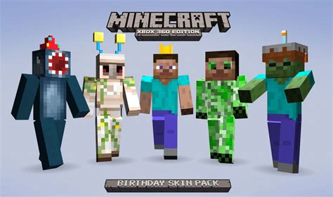 Download Now Free Birthday Skin Pack For Minecraft On Xbox 360 Via Xbox