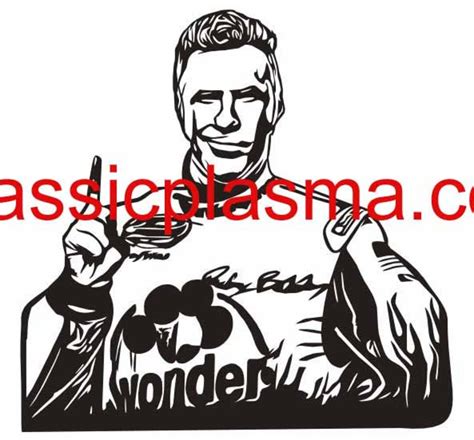 Ricky Bobby Talladega Nights Dxf Svg File for Plasma, Laser, Water Jet ...