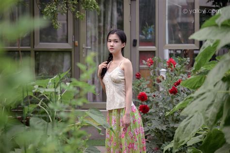 Wallpaper Hanfu Model Asian Yalayi Brunette Garden Flowers