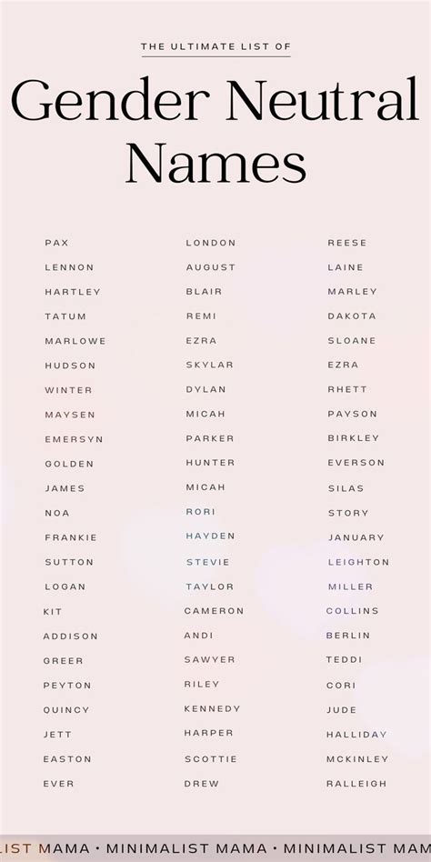 85 Unique Gender Neutral Names That You Didnt Realize Are Cool Right