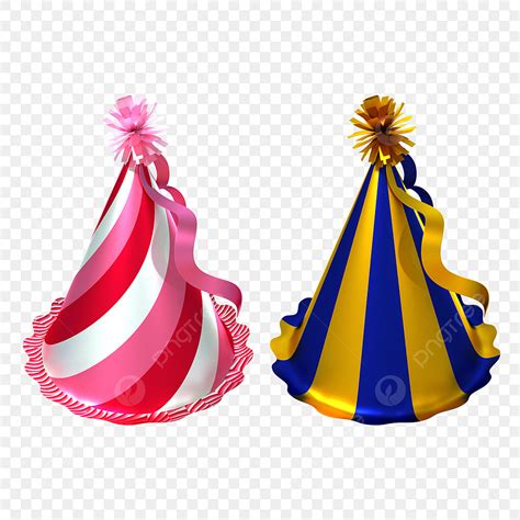 Birthday Hats Clipart Png Images D Blue Gold Striped Birthday Hat