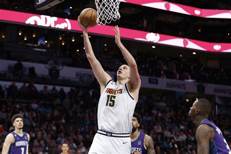 Nikola Jokić leads the way in Denver Nuggets 119 105 win over Charlotte