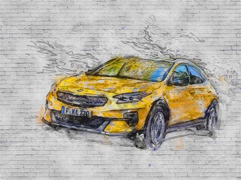 Kia XCeed motion blur 2019 cars crossovers yellow XCeed 2019 Kia XCeed ...