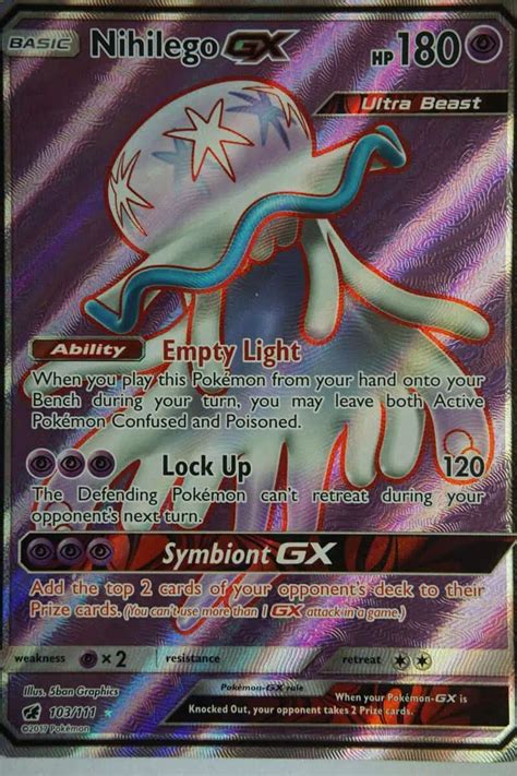 Nihilego GX 103 111 Full Art Pocket Monster