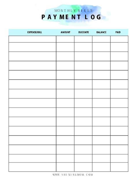 Fillable Monthly Bill Payment Worksheet Best Calendar Example