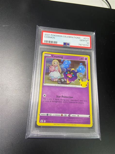 Psa 10 Cosmog 013025 Holo Celebrations 2021 Pokémon Card Hobbies