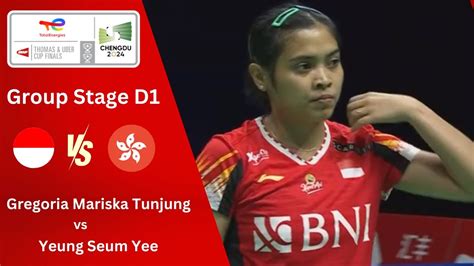 Group Stage Day Hkg Vs Ina Gregoria Mariska Tunjung Vs Yeum Seum