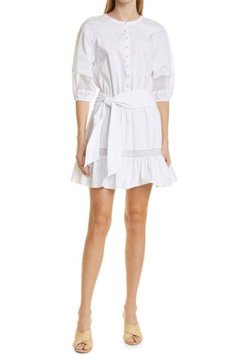 Buy Ramy Brook Mochi Stretch Cotton Dress White At Off Editorialist