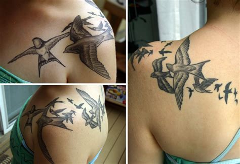 Bird Silhouette Tattoo Hip