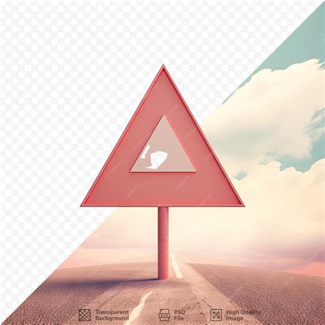 Premium Ai Image Red Triangle Road Sign With Heavy Traffic