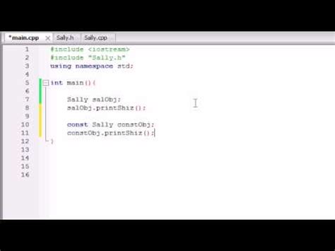 Buckys C Programming Tutorials Const Objects Youtube