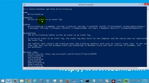 Windows Powershell Tutorial Write Eventlog Youtube